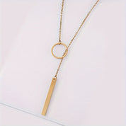 Women's Minimalist Pendant Necklace - Adjustable Chain