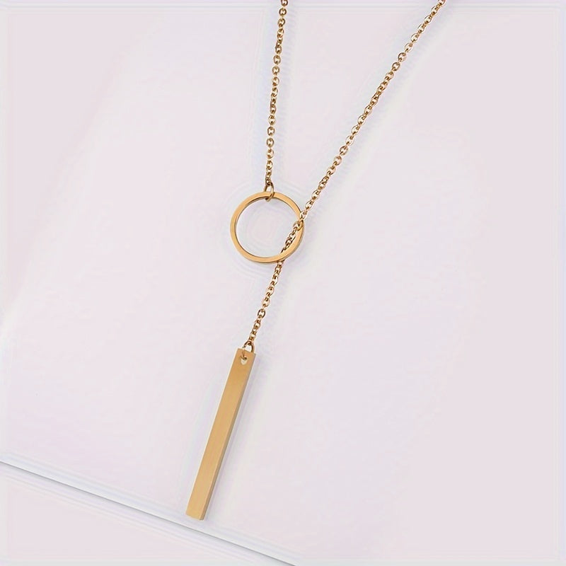Women's Minimalist Pendant Necklace - Adjustable Chain