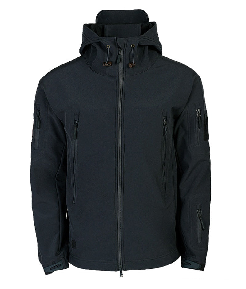 Men's Softshell Winter Jacket - Hooded Full-Zip