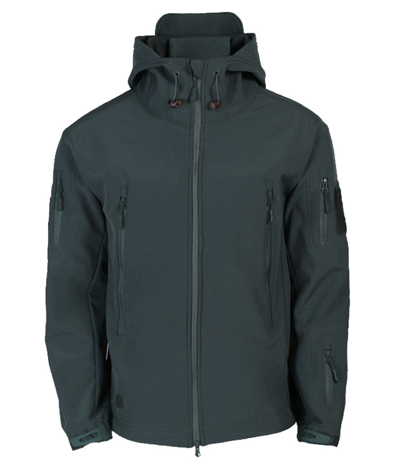 Men's Softshell Winter Jacket - Hooded Full-Zip
