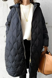 Karla - Classic Quilted Long Coat for Women