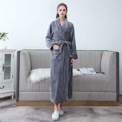 Unisex Dressing Gown - Full-Length with Shawl Collar