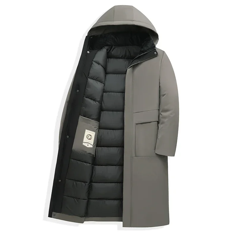 Men's Longline Parka - Hooded with Insulated Lining