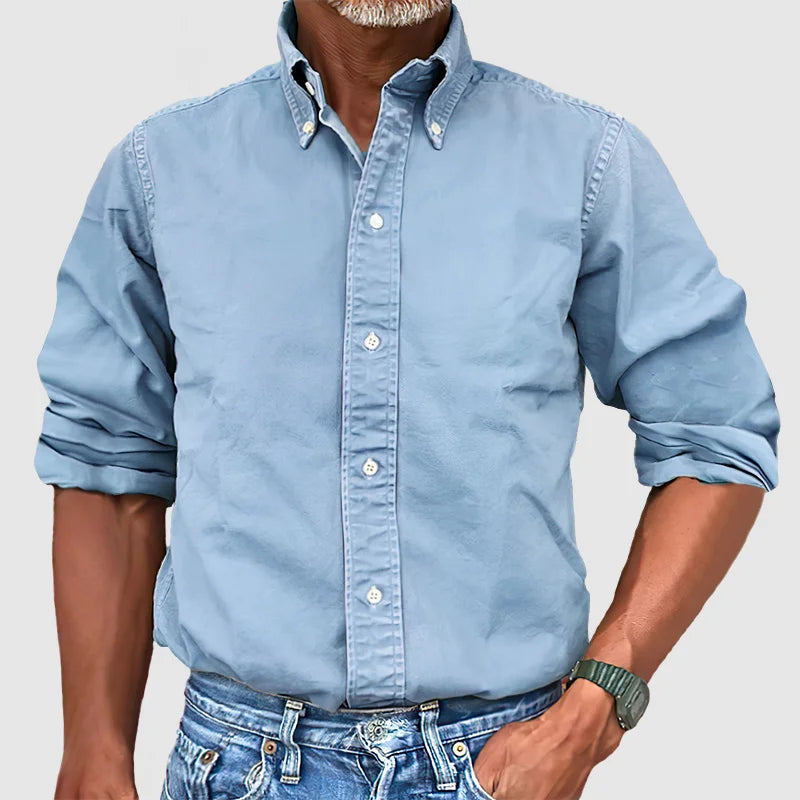 Men's Shirt - Button-Down Collar with Long Sleeves