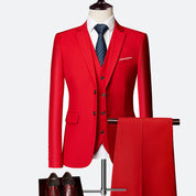 Elegant Slim Fit 3-Piece Wedding Suit Set for Men