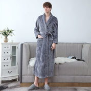 Unisex Dressing Gown - Full-Length with Shawl Collar