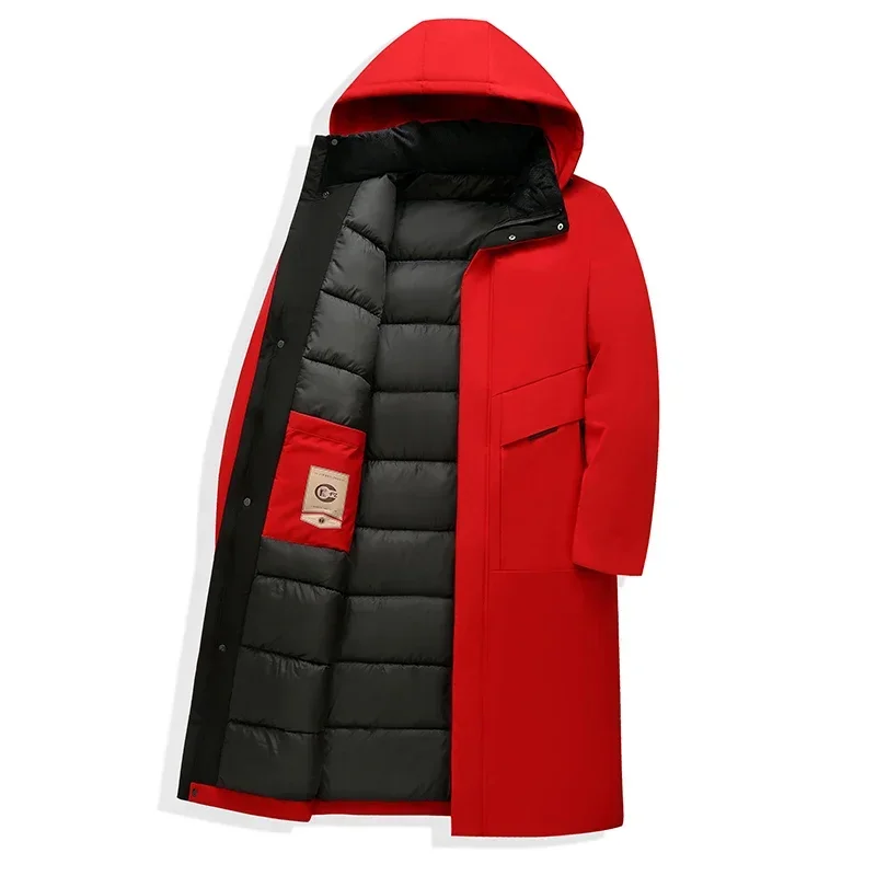 Men's Longline Parka - Hooded with Insulated Lining