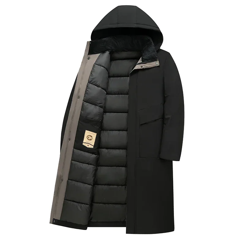 Men's Longline Parka - Hooded with Insulated Lining