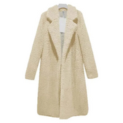 Women's Coat - Fuzzy Texture with Notch Lapel