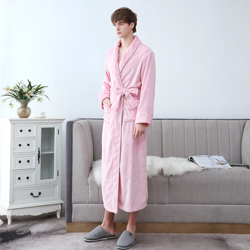 Unisex Dressing Gown - Full-Length with Shawl Collar