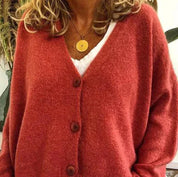 Women's Cardigan - V-Neck with Button Front