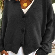 Women's Cardigan - V-Neck with Button Front