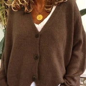 Women's Cardigan - V-Neck with Button Front