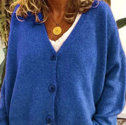 Women's Cardigan - V-Neck with Button Front