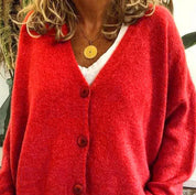 Women's Cardigan - V-Neck with Button Front
