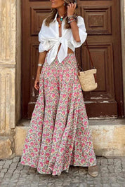 Elegant Elastic Waistband Maxi Skirt for Women
