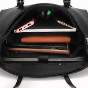 Women's Leather Laptop Tote Bag - Casual and Simple