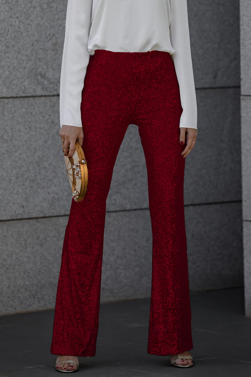 Chic High-Waisted Flared Trousers for Women