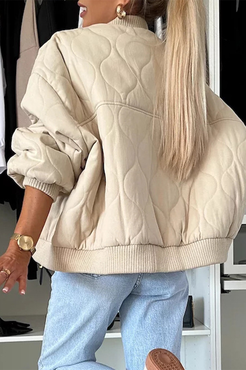Mia - O-Neck Pocket Button Outerwear for Fall Women