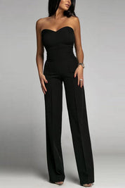 Elegant Strapless Wide-Leg Jumpsuit for Women