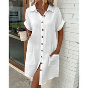 Stylish Button Down Shirt Dress for Women
