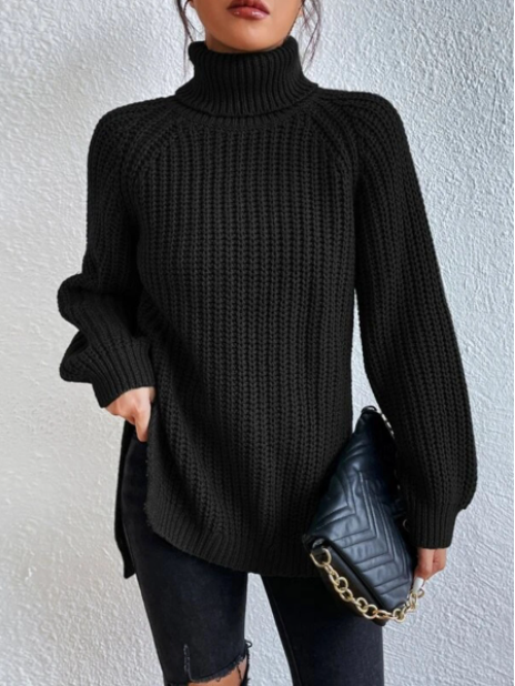 Women’s Jumper - Roll Neck and Ribbed Knit