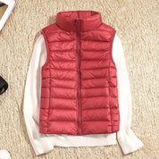Women's Gilet - Stand Collar with Quilted Design