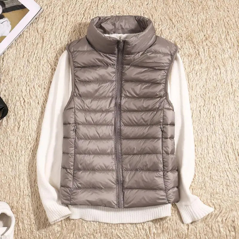 Women's Gilet - Stand Collar with Quilted Design