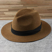 Unisex Classic Panama Hat - Handmade Toquilla Straw Travel Sun Hat