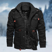 Men's Winter Jacket – Field Style with Multiple Pockets