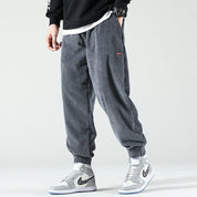 Men's Corduroy Wide Leg Joggers - Stylish and Comfortable