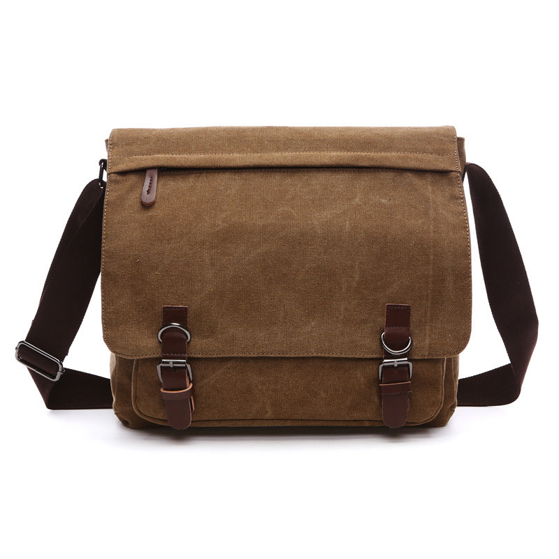 Men's Messenger Bag - Flap Top with Buckle Closures