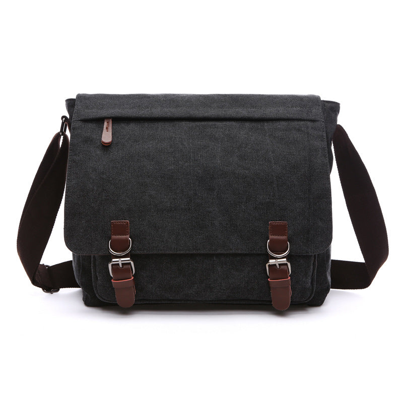 Men's Messenger Bag - Flap Top with Buckle Closures