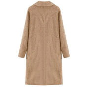 Women's Coat - Fuzzy Texture with Notch Lapel