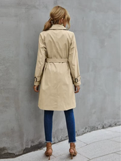 Women's Casual Long Trench Coat - Stylish & Warm