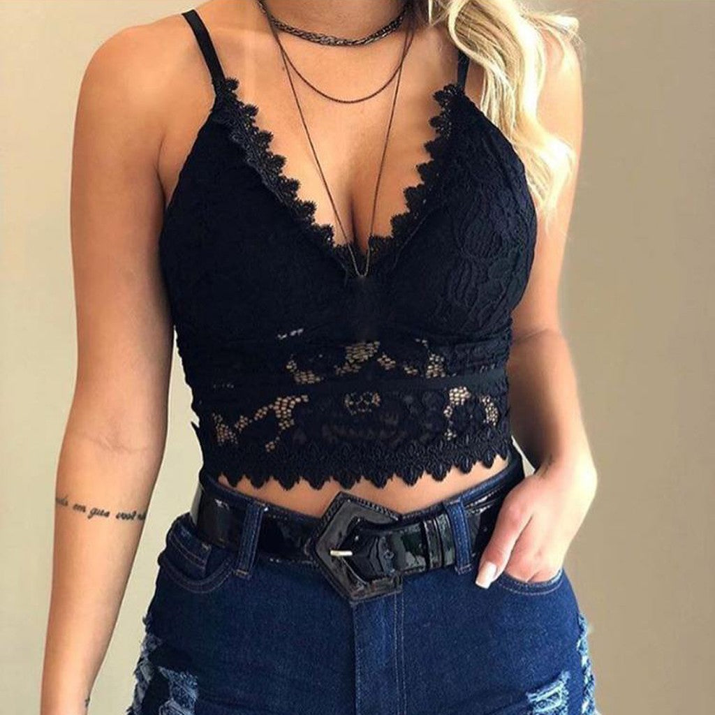 Elegant Floral V-Neck Cami Top for Women | Ruby