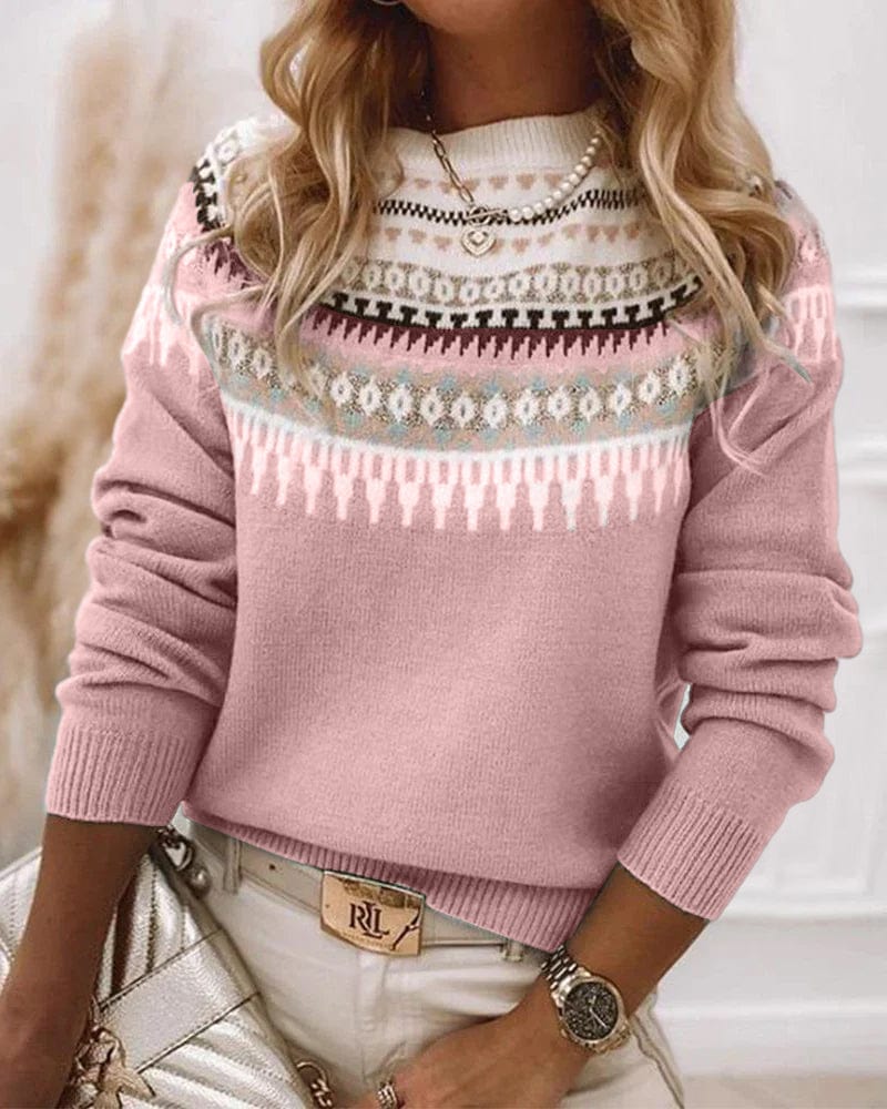 Women's Patterned Winter Jumper - Cosy & Soft-Knit
