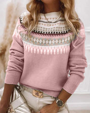 Women's Patterned Winter Jumper - Cosy & Soft-Knit
