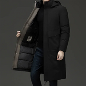 Men's Longline Parka - Hooded with Insulated Lining