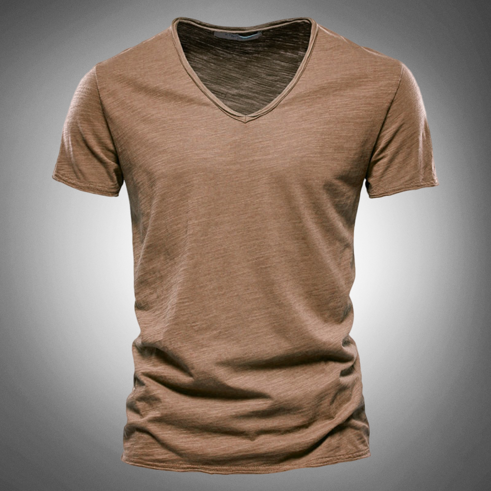Classic Cotton V-Neck T-Shirt for Men | Kevin