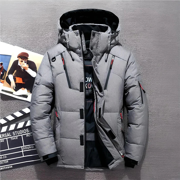 Men’s Puffer Winter Jacket - Hooded Design
