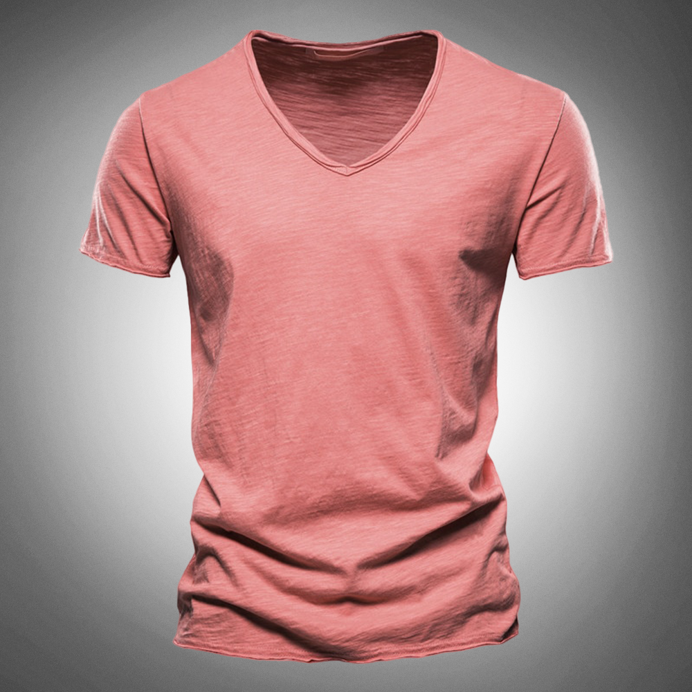 Classic Cotton V-Neck T-Shirt for Men | Kevin