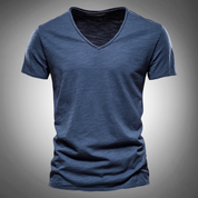 Classic Cotton V-Neck T-Shirt for Men | Kevin