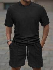 Comfortable Waffle Knit Lounge Set for Men