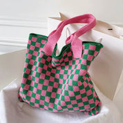 Women's Crocheted Tote Bag - Stylish Handmade Spacious Durable