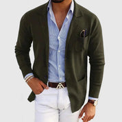 Men's Soft Blazer - Single-Breasted with Notch Lapel
