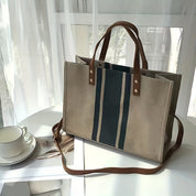 Women's Striped Tote Bag - Versatile Everyday Style