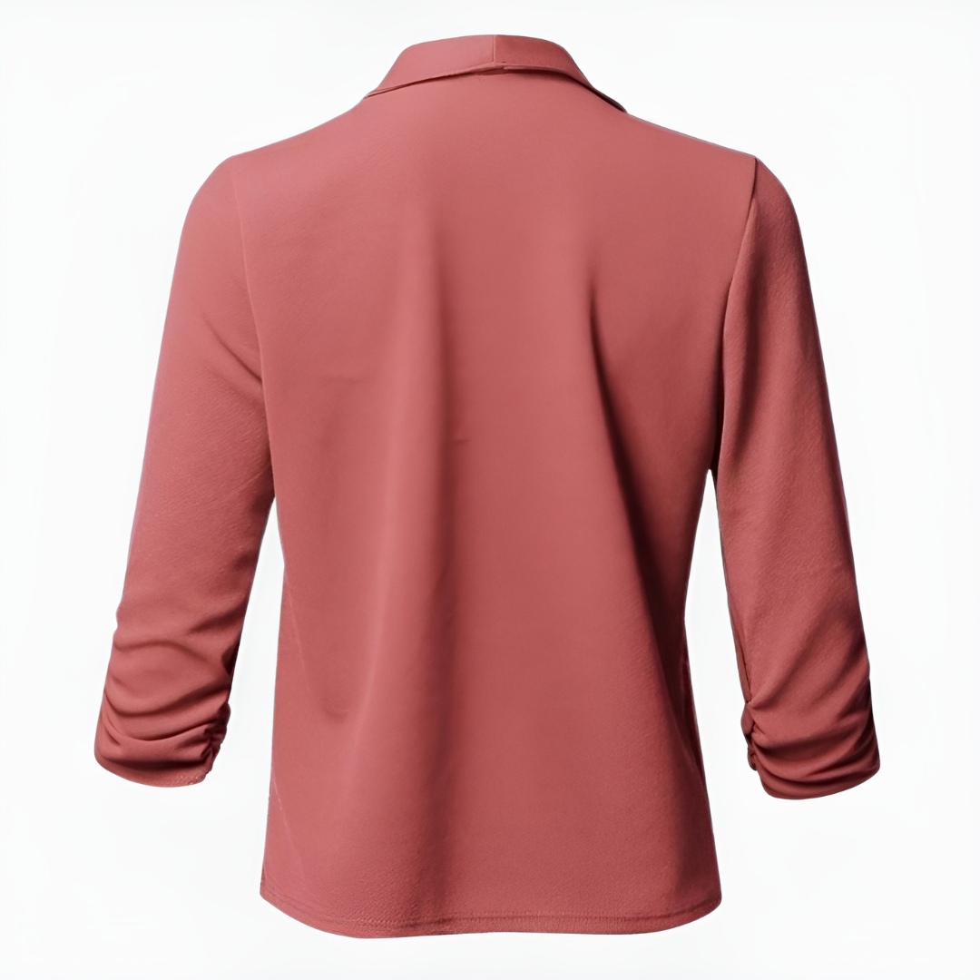 Women's Elegant Long-Sleeve Blazer - Tailored Formal Business Jacket