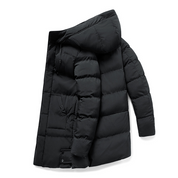 Men’s Puffer Winter Jacket - Hooded Longline Design