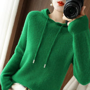 Women's Hoodie - Drawstring Hood with Ribbed Cuffs